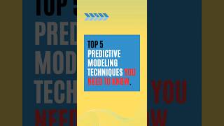 😯5 Predictive Modeling Techniques You Need To Know #datascience #machinelearning #python #vikashdas