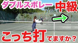 【テニス   ダブルスボレー】ポーチボレーを決まるコースに打つコツ！