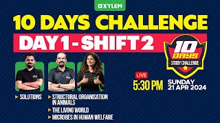 Target NEET 2024 : 10 Days Study Challenge - Day 1 - Shift 2 | Xylem NEET