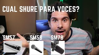 Shure SM57 vs SM58 vs SM7b - Cuál Micrófono usar para grabar voces? Test - Review