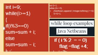 Practice questions on While loop Statement using Java Net Beans