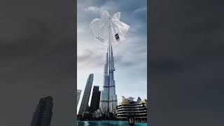 Burj Khalifa Giant Umbrella Opening