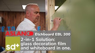 Aslan EBL300 - Re-writable silver etched glass decoration film.