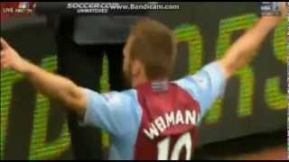 Aston Villa vs Man. City 3-2 Andreas Weimann Amazing Goal 28.09.2013.