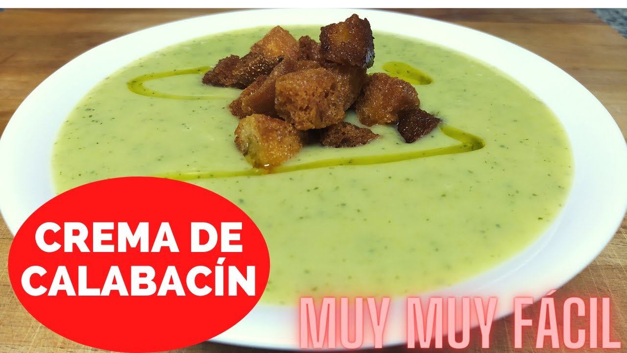 Crema De CALABACÍN Y Puerro FÁCIL Con PICATOSTES👌 - YouTube