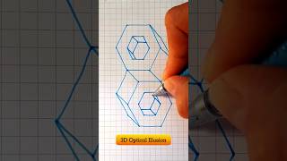 3D Optical Illusion Drawing Easy 🤔 ✎#artwork #3dart #draw #shorts #opticalillusion  #satisfying #art