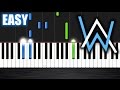 Alan Walker - Faded - EASY Piano Tutorial by PlutaX