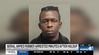 Serial armed robber arrested minutes after holdup