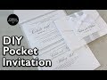 How to make your own modern pocket folio wedding invitations | DIY invitation