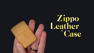 Crafting a Handmade Leather Zippo Lighter Case | DIY Leatherwork 🔥🖐️