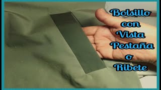 Como coser bolsillo Ribeteado o Vista ( How to sew a pocket.2 Sewing course)BERE TERE CONFECCION DIY