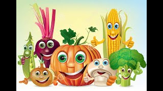 Learn Vegetable Names for Children and Kids Cartoon Nursery Vegetable Rhymes Preschool Songs