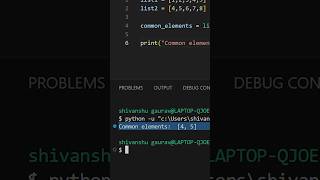 how to find common elements in two lists ( python for beginners ) #python #lists