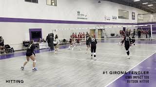 Girona Fengler OH #1 Iowa Impact VBC Class of 2027 highlights from Midwest Power League