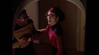 Geordi Interrupts Data, save Ensign Ro \u0026 Pushes a Romulan into a Terrible Fate - The Next Generation