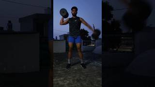 Desi workout with dumbbells for full body strength🔥& endurance🦍/#tanishchouhan #wrestling #shorts