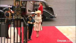 Royal wedding video: Westminster Abbey arrivals for Prince William and Kate Middleton's big day