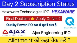 Hexaware Technologies IPO | Hexaware IPO Apply Or Not ? Ajax Engineering IPO Allotment ?