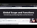 Global Scope and Functions (Basic JavaScript) freeCodeCamp tutorial
