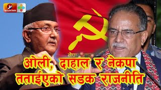 केपी ओली, पुष्पकमल दाहाल र नेकपा तताईएको सडक राजनीति || Kp Oli || Prachanda || Mountain TV