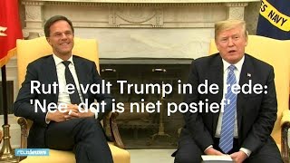 ‘Nee!’: Mark Rutte wijst Trump terecht in Witte Huis - RTL NIEUWS