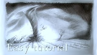 Easy TORNADO drawing for beginners