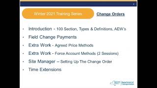 Construction Training - Change Orders