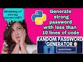 Random Password generator in 5 min | Detailed Explanation of Each line Python project for beginners
