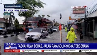 Pascahujan Deras, Jalan Raya Solo Yogya Tergenang, Diduga  Aliran Drainase Yang Buruk