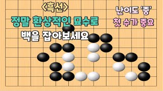 바둑 사활 | 정말 환상적인 묘수로 백을 잡아보세요 | 난이도 '중' | 첫 수가 중요