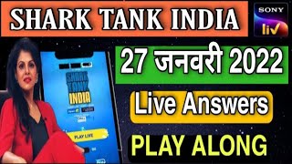 Shark Tank India 27 January Play Along Live Answers | Shark Tank India Play Along Live