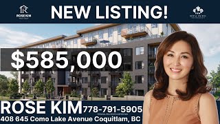 New Listing: $585,000 408 645 Como Lake Avenue Coquitlam, BC, 1 Bed 1 Bath