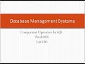 How Can we use comparison operators in sql where clause