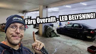 Första Etappen av GARAGET Börjar Bli Klar! Allt Målat och LED Belysning