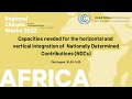 PCCB side event at ACW | Capacities needed for the horizontal and vertical integration of NDCs