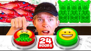 Mystery Buttons Choose what I EAT for 24 HOURS! *WARNING GROSS*