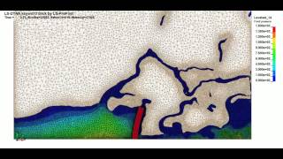 LS-DYNA CFD: Dam break and impact on elastic obstacle