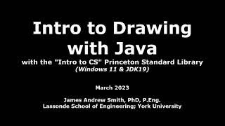 Introduction to simple drawing in Java with StdLib