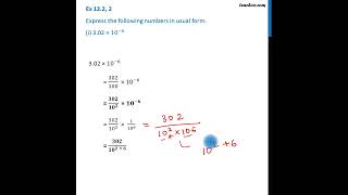 Ex 10.2, 2 (i) - Express in usual form (i) 3.02 × 10^-6 - Teachoo