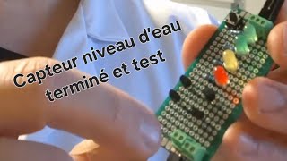 Capteur de niveau d’eau terminé et test