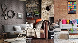 Brick Wall Living Room Ideas. Brick Wall Design and Decor for Living Room.