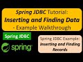 Spring JDBC Tutorial: Inserting and Finding Data - Example Walkthrough | Spring JDBC tutorial