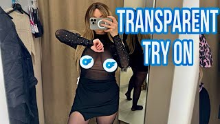 Luxury Try on Haul in The Mall I Transparent Clothes.