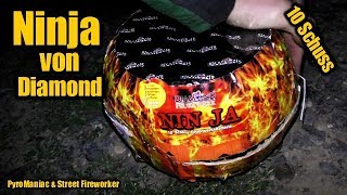 Diamond Ninja Feuerwerksbatterie - 10 Schuss | PyroManiac \u0026 Street Fireworker