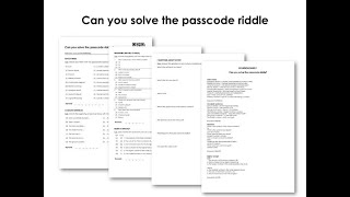 Can You Solve The Passcode Riddle?