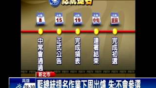 2016總統－藍總統提名作業擬出爐 朱:不會參選－民視新聞