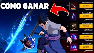 RÁPIDO RECLAMA KATANA DE SASUKE ESPADA DE SERPIENTE Y TOKEN RULETA DE TOKENS NARUTO FREE FIRE LATAM