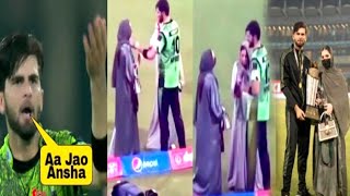 Shaheen Afridi with Ansha Afridi | PSL 8 Final Match | shahinsha bowling