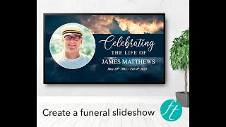 Premium Sky Funeral Slideshow Template