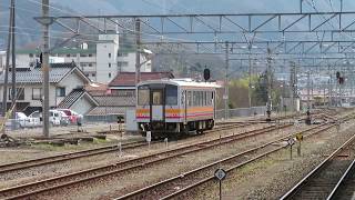 姫新線キハ120形 新見駅発車 JR West Kishin Line KiHa120 serires DMU